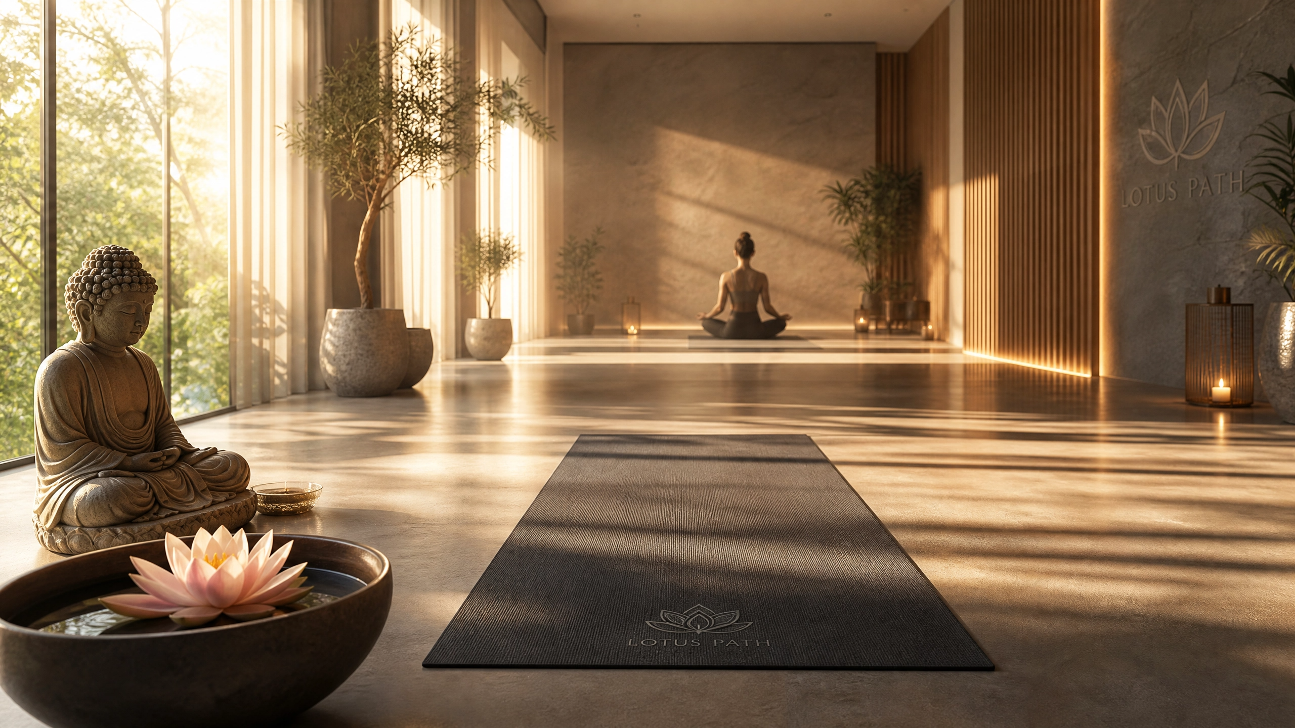 Interior del estudio de yoga